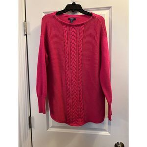 CHAPS pink tunic length sweater